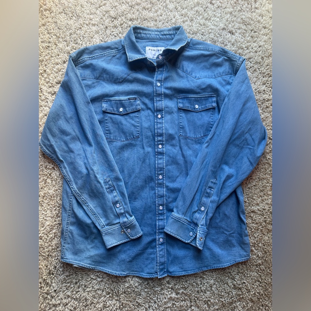 Poncho Outdoors Denim Button-Up Shirt